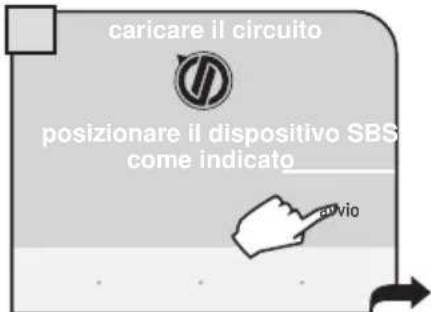 caricare il circuito posizionare il dispositivo SBS come indicato advio