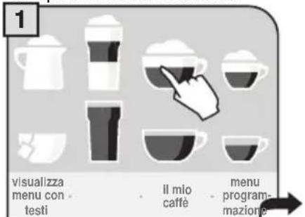 1 visualizza menu con- testi Il mio caffè menu program- mazione