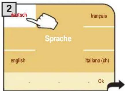2 deutsch français Sprache english italiano (ch) Ok