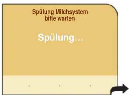 Spülung Milchsystem bitte warten Spülung...