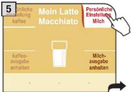 5 öhnliche einstellung kaffee Mein Latte Macchiato Persönliche Einstellung Milch kaffee- ausgabe anhalten Milch- ausgabe anhalten