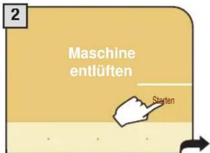 2 Maschine entlüften Starten