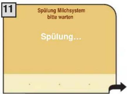 11 Spülung Milchsystem bitte warten Spülung...