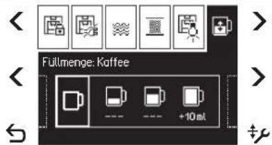 Füllmenge: Kaffee +10 ml
