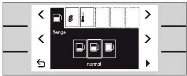 < Menge normal