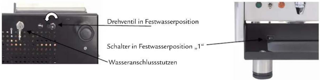 ECM Mechanika Profi Due - Gerät im Betrieb mit Festwasseranschluss - 1
