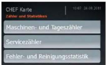 Schaerer Coffee Art Plus TouchIT - Zähler und Statistiken - 1