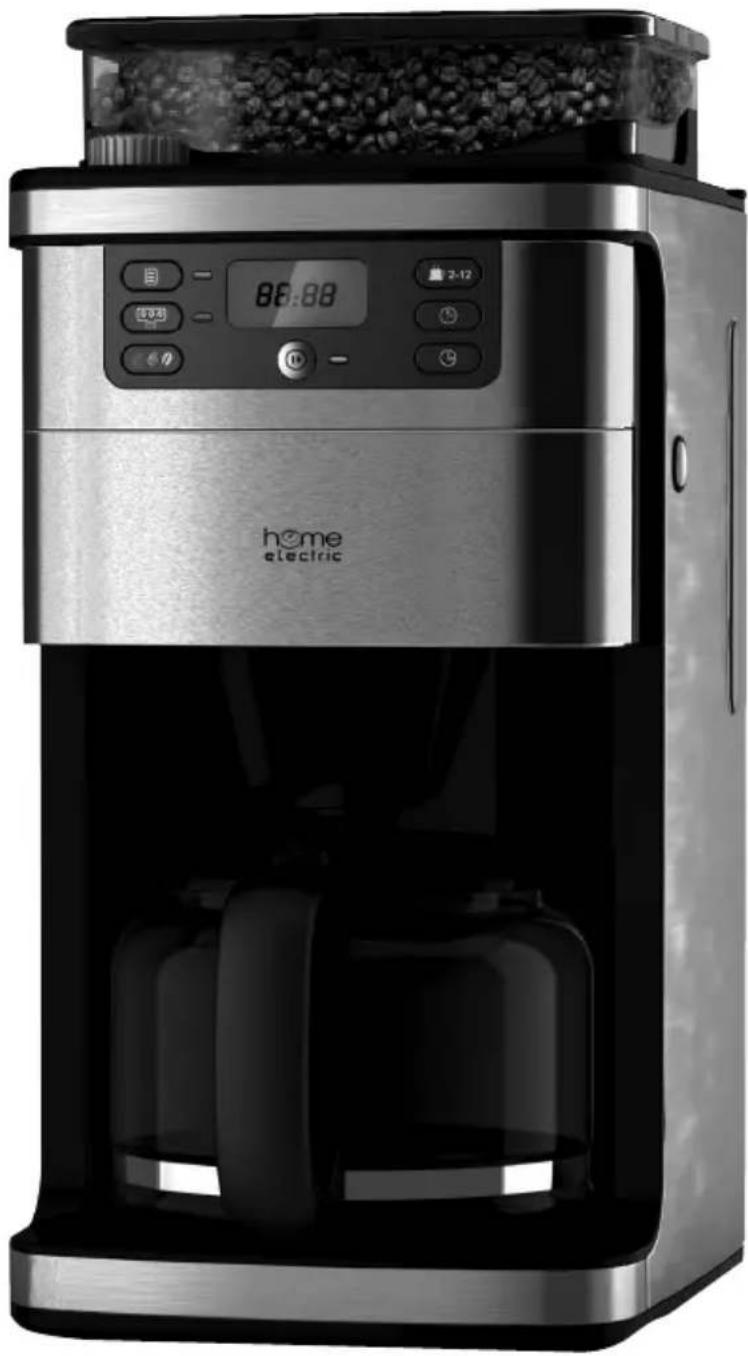 Home Electric MD 15486 - Edelstahl-Kaffeemaschine mit Mahlwerk - 1