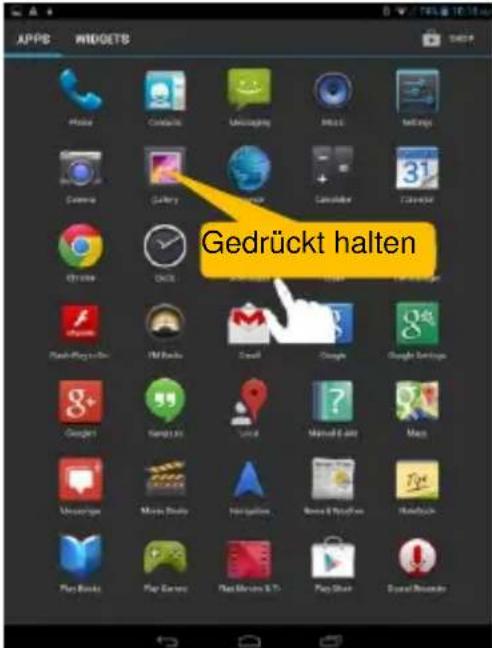 Gedrückt halten