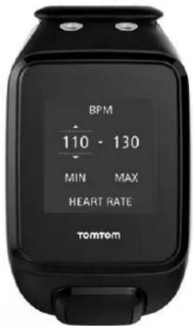 BPM 110 - 130 MIN MAX HEART RATE tomtom