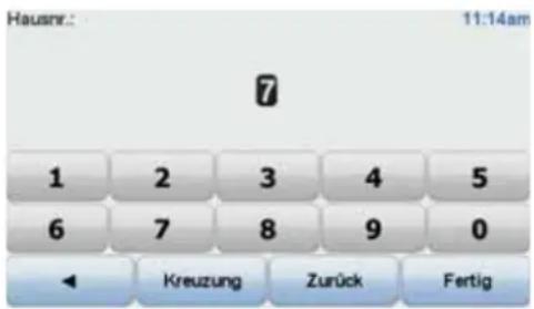 Hausrz: 11:14am 7 1 2 3 4 5 6 7 8 9 0 ◀ Kreuzung Zurück Fertig