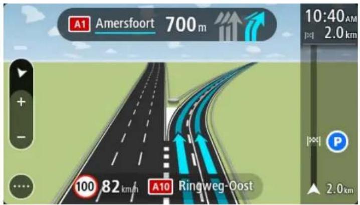 A1 Amersfoort 700 m 10:40 AM [×] 2.0 km + - 100 82 km/h A10 Ringweg-Oost 2.0 km
