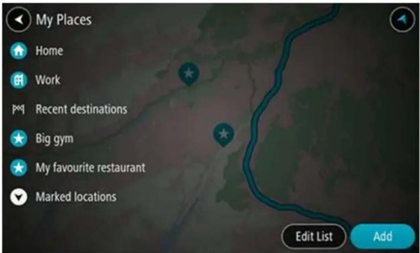 TOMTOM GO 51 - Eine Route über „Meine Orte“ planen - 3