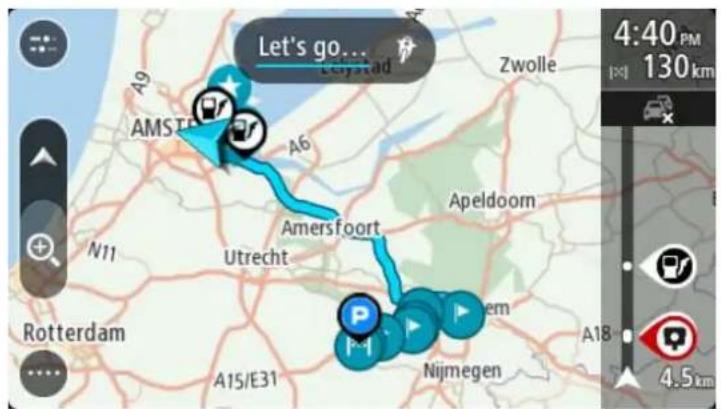 Let's go... Amsterdam A6 Zwolle Amersfoort Utrecht Apeldoom Rotterdam A15/E31 Nijmegen 4:40 PM 130km 4.5km