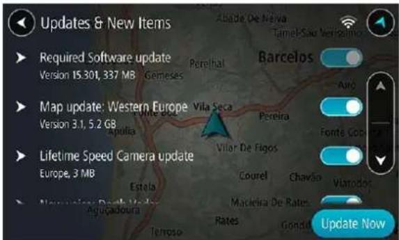 Updates & New Items Required Software update Version 15.301, 337 MB Gemeses Map update: Western Europe - Vila Seca Version 3.1, 5.2 GB Lifetime Speed Camera update Europe, 3 MB Estala Aguçadoura Tetroso Barcelos Auro Fonte Cogers Vilar De Figos Courel Chavão Vianodos Macleira De Rates Rates Gondal Update Now