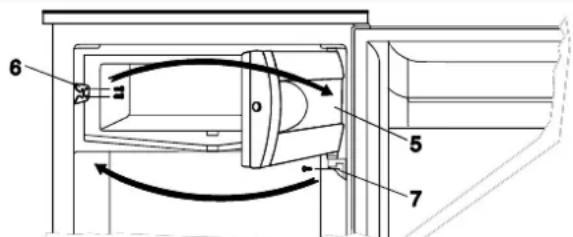 GORENJE RE1247BAA - Changing the Direction of Opening the Door on the Frezing Compartment - 2