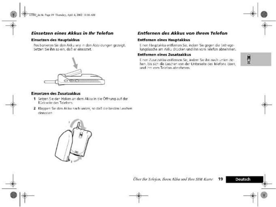 MOTOROLA Startac 130 - Einsetzen eines Zusatzakkus in das Ladegerät - 10