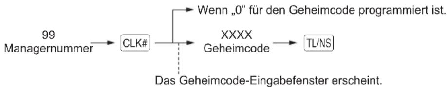 SHARP XE-A217 - Umschalten in den Manager Modus - 1