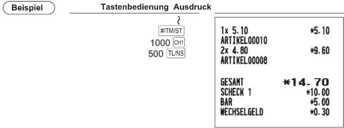 SHARP XE-A217 - ■ Gemische Bezahlung (Scheck + Bargeld)) - 1