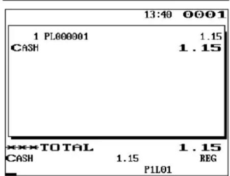 13:40 0001 1 PL000001 1.15 CASH 1.15 ***TOTAL 1.15 CASH 1.15 REG P1L01