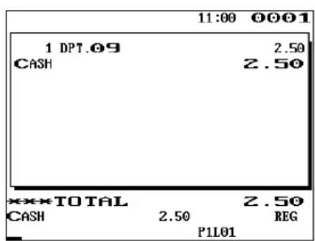 11:00 0001 1 DPT.09 2.50 CASH 2.50 ***TOTAL 2.50 CASH 2.50 REG P1L01