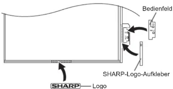 Bedienfeld SHARP-Logo-Aufkleber SHARP Logo