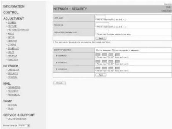 SHARP PN-R603 - ■ NETWORK (SECURITY) - 1