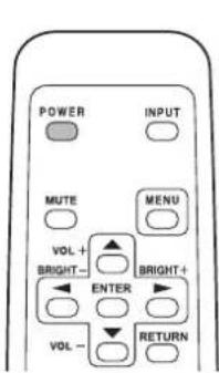 POWER INPUT MUTE MENU VOLT + BRIGHT- BRIGHT+ ENTER VOLT - RETURN