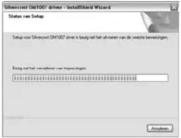 Silvercrest OM1007 driver - InstallShield Wizard Status van Setup Setup voor Silvercrest OM1007 driver is bestig net het uitvoeren van de vassette bewertingen. Bestig net het verwinderst van hoppwellingen: Anschoss