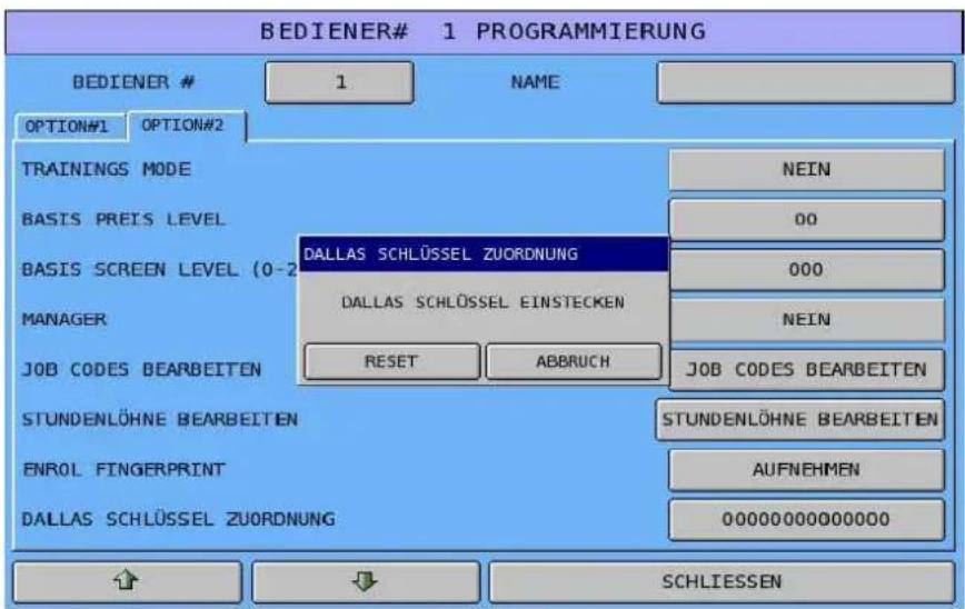 Sam4S SPS-530 - Einen neuen Magnetschlüssel einem Bediener zuweisen: - 1