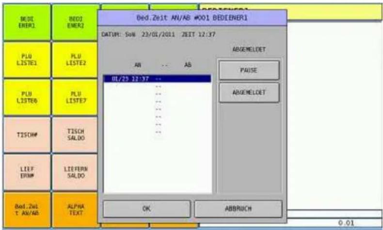 Sam4S SPS-530 - Arbeitspausen Beginn - 1