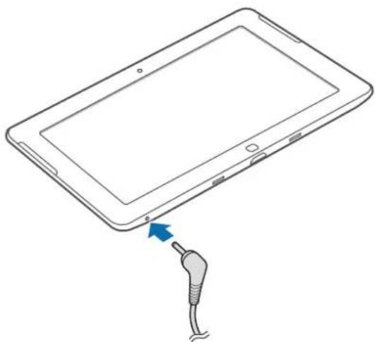 SAMSUNG ATIV Tab 10.1 32GB Wi-Fi silber - Akku mit dem Ladegerät laden - 1