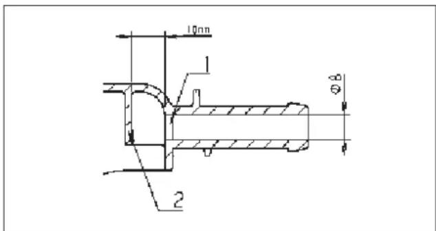 MIELE PW 6207 - Dosiermittelanschluss am Mischkasten der Flüssigdosierung - 2