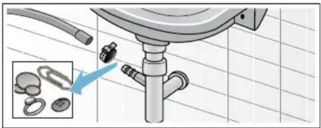 CONSTRUCTA CWF14T40 - Ablaufschlauch am Siphon verstopft - 1