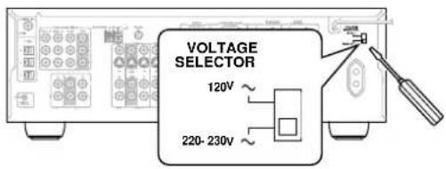 VOLTAGE SELECTOR 120V ~ 220-230V ~