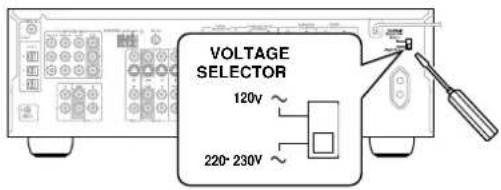 VOLTAGE SELECTOR 120v ~ 220-230v ~