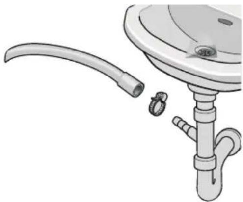 TECHWOOD WT 1460 A - Anschluss des Wasserablaufs - 1