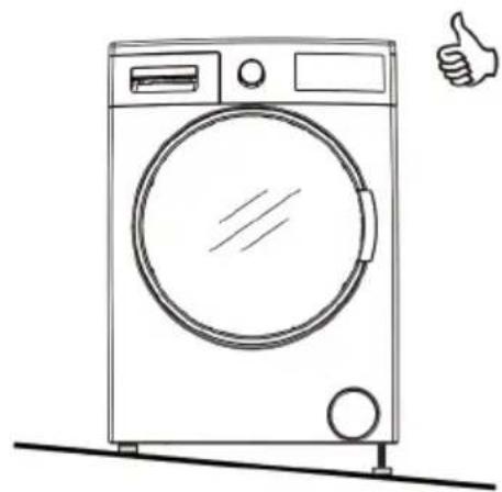 TECHWOOD WT 1460 A - Platzierung der Maschine und Einstellung des einstellbaren Fußes - 2