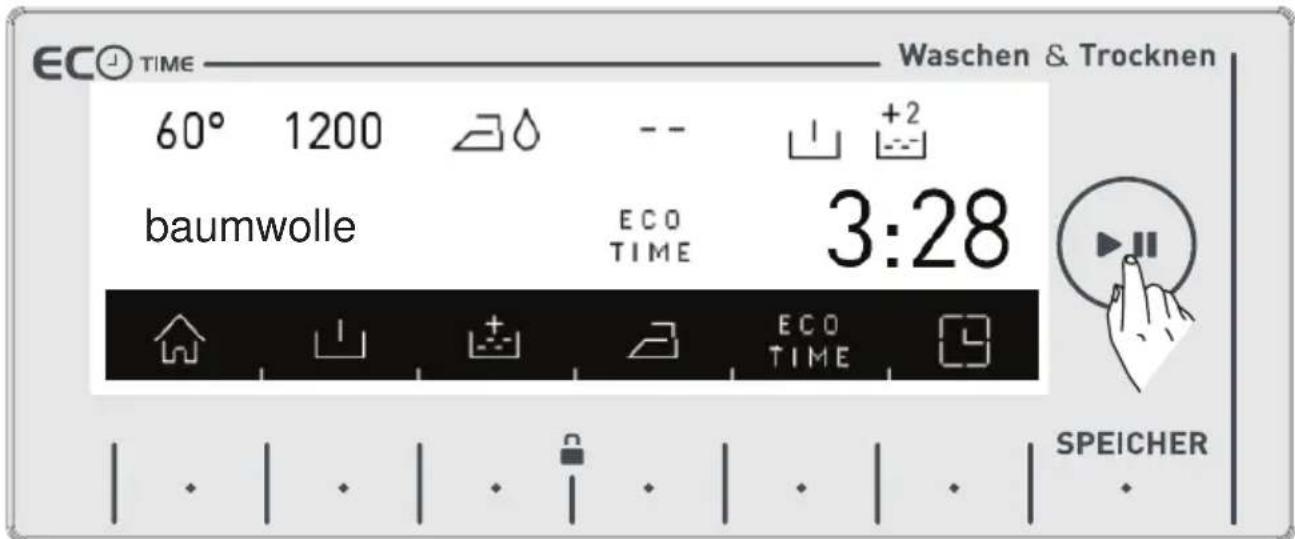 Luxor WT 1460A - Abbrechen eines Programms - 1