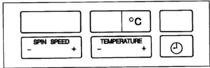 SPIN SPEED - + TEMPERATURE - + ℃ ①