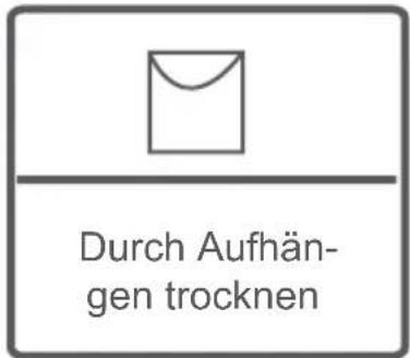 Durch Aufhän- gen trocknen
