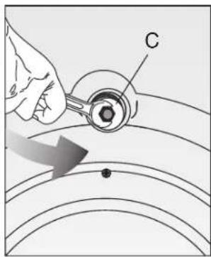 Arçelik WMA 6510 J - Removing transport safety bolts at the rear of the machine - 2