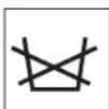 Arçelik WMA 6510 J - Descriptions of the international textile care label (ITCL) symbols - 6