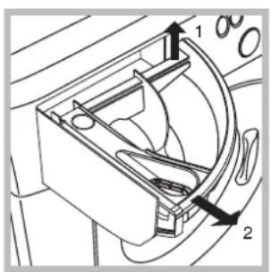 Ariston Thermo AVL125 - Reinigung der Waschmittelschublade - 1