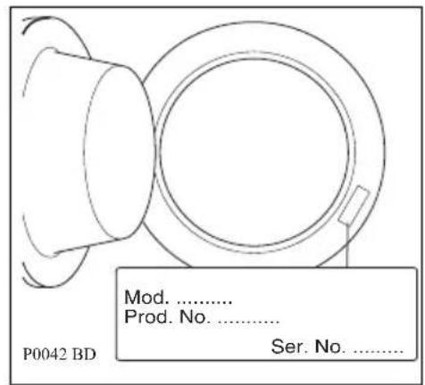Mod. ...... Prod. No. ...... Ser. No. ...... P0042 BD