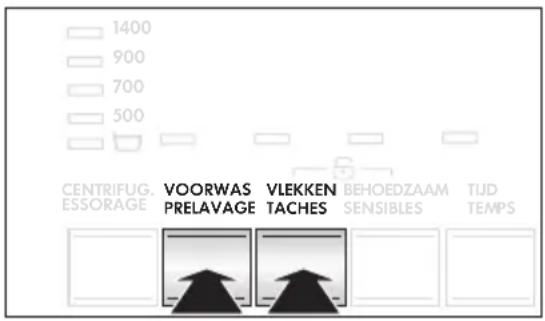 1400 900 700 500 CENTRIFUG. VOORWAS VLEKKEN BEHOEDZAAM TUD ESSORAGE PRELAVAGE TACHES SENSIBLES TEMPS