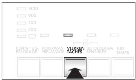 1400 900 700 500 CENTRIFUG. ESSORAGE VOORWAS PRELAVAGE VLEKKEN TACHES BEHOEDZAAM SENSIBLES TIJD TEMPS