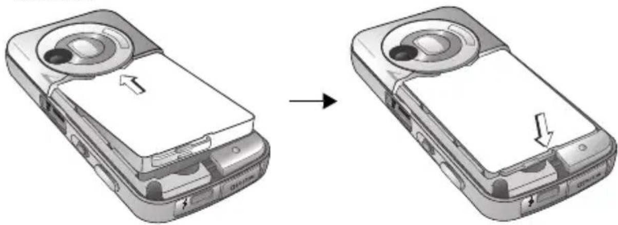 BENQ-SIEMENS S88 - Akku einsetzen - 1