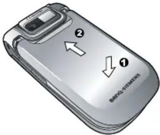 BENQ-SIEMENS EF91 - Akkudeckel einsetzen - 1