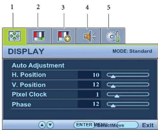 BENQ V2420H - Hauptmenü-Modus - 1
